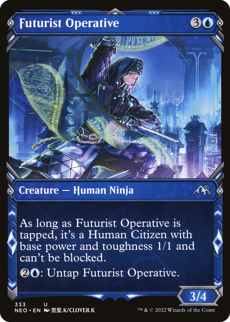 Futurist Operative (Showcase) (333) [Kamigawa: Neon Dynasty] - Deck Out Gaming