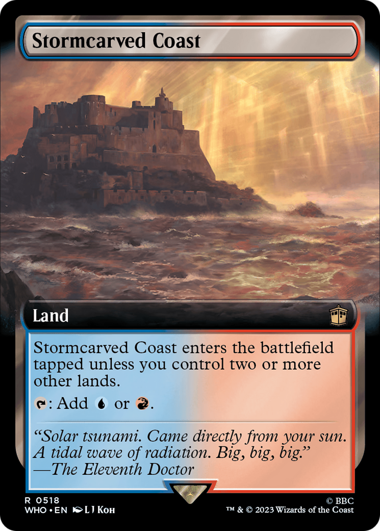 Stormcarved Coast (Extended Art) (518) [Doctor Who] - Deck Out Gaming