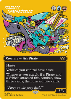Fearless Swashbuckler (Borderless) (First-Place Foil) (545) [Aetherdrift] foil - Deck Out Gaming
