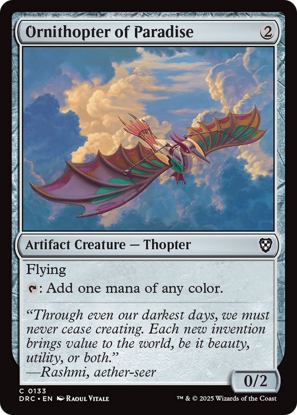 Ornithopter of Paradise (133) [Commander: Aetherdrift] - Deck Out Gaming