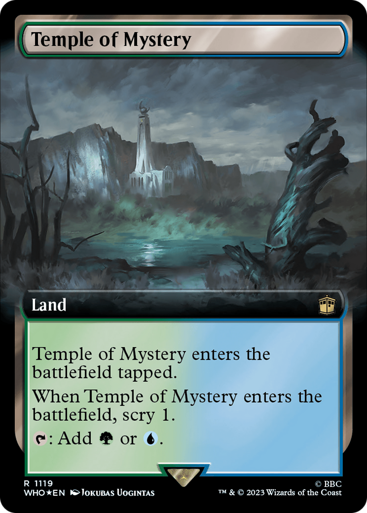 Temple of Mystery (Extended Art) (Surge Foil) (1119) [Doctor Who] foil - Deck Out Gaming