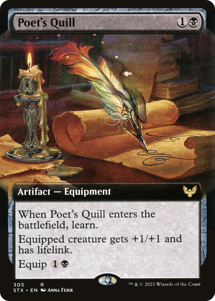 Poet's Quill (Extended Art) (305) [Strixhaven: School of Mages] foil - Deck Out Gaming