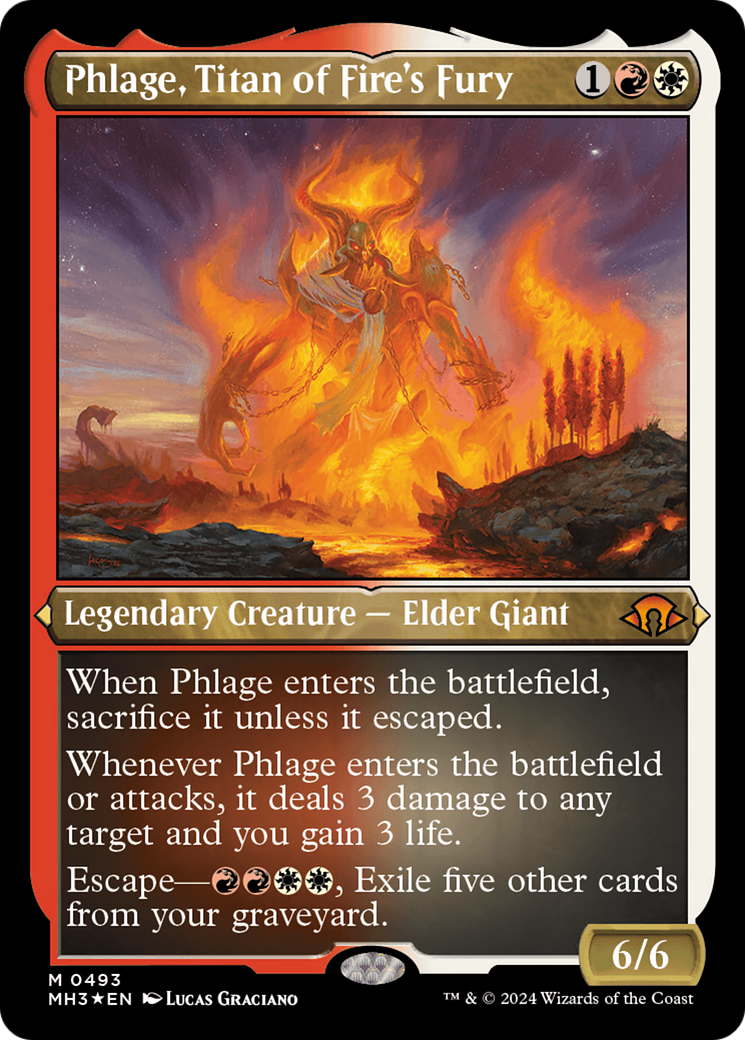 Phlage, Titan of Fire's Fury (Foil Etched) (493) [Modern Horizons 3] foil - Deck Out Gaming