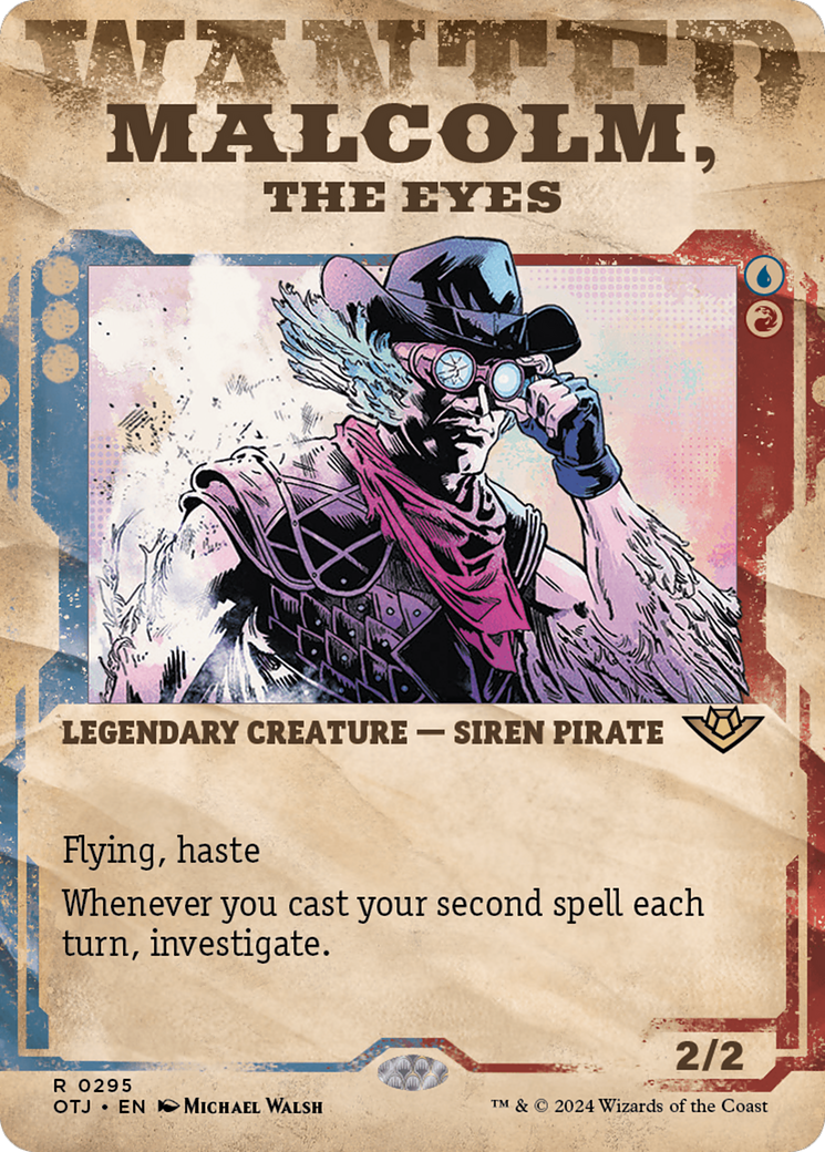 Malcolm, the Eyes (Showcase) (295) [Outlaws of Thunder Junction] foil - Deck Out Gaming