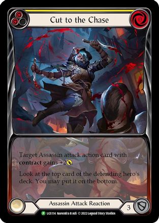 Cut to the Chase (Yellow) - LGS114 (LGS114) [Flesh and Blood: Promo Cards] Rainbow Foil - Deck Out Gaming
