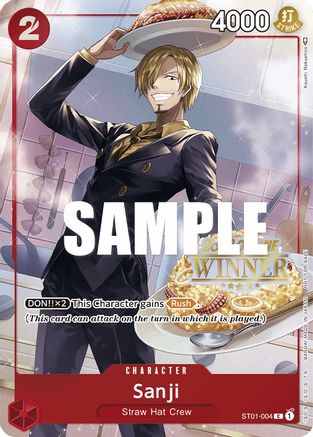 Sanji (Online Regional 2023) [Winner] (ST01-004) [One Piece Promotion Cards] Foil - Deck Out Gaming