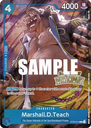 Marshall.D.Teach (Online Regional 2023) [Participant] (ST03-014) [One Piece Promotion Cards] Foil - Deck Out Gaming