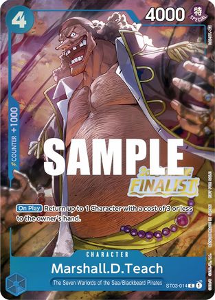 Marshall.D.Teach (Online Regional 2023) [Finalist] (ST03-014) [One Piece Promotion Cards] Foil - Deck Out Gaming