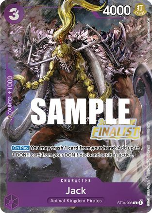 Jack (Online Regional 2023) [Finalist] (ST04-008) [One Piece Promotion Cards] Foil - Deck Out Gaming