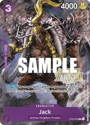 Jack (Online Regional 2023) [Winner] (ST04-008) [One Piece Promotion Cards] - Deck Out Gaming
