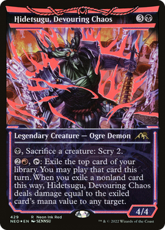 Hidetsugu, Devouring Chaos (Neon Red) (429) [Kamigawa: Neon Dynasty] foil - Deck Out Gaming