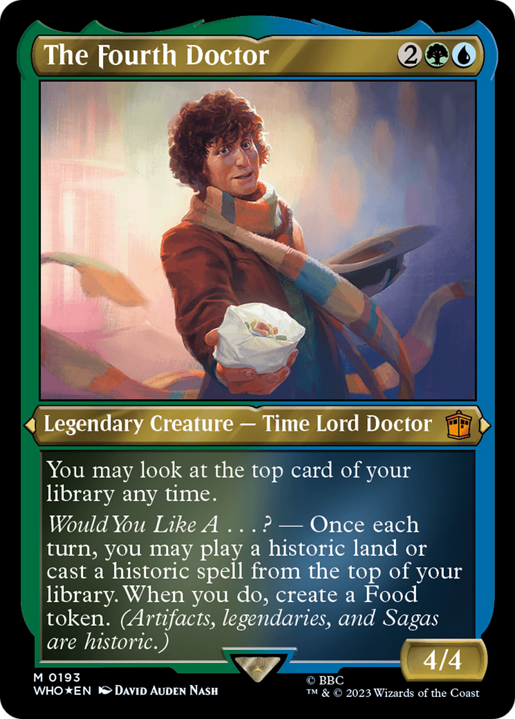 The Fourth Doctor (Display Commander) - Thick Stock (193) [Doctor Who] foil - Deck Out Gaming