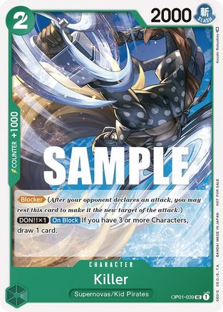 Killer (Promotion Pack 2023) (OP01-039) [One Piece Promotion Cards] - Deck Out Gaming