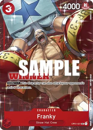 Franky (Tournament Pack Vol. 2) [Winner] (OP01-021) [One Piece Promotion Cards] - Deck Out Gaming