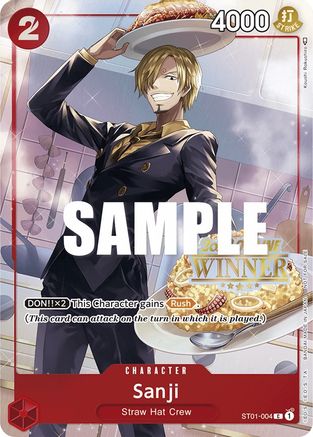 Sanji (Offline Regional 2023) [Winner] (ST01-004) [One Piece Promotion Cards] Foil - Deck Out Gaming
