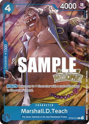 Marshall.D.Teach (Offline Regional 2023) [Participant] (ST03-014) [One Piece Promotion Cards] Foil - Deck Out Gaming