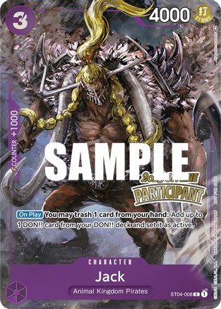 Jack (Offline Regional 2023) [Participant] (ST04-008) [One Piece Promotion Cards] Foil - Deck Out Gaming