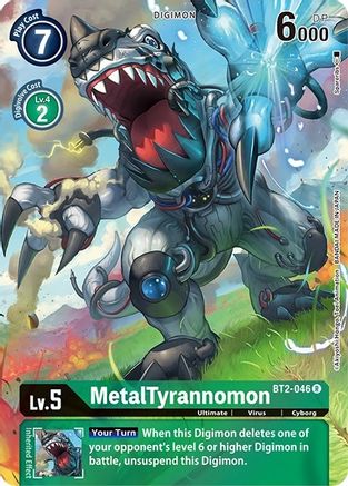 MetalTyrannomon (Alternate Art) (BT2-046) [Dimensional Phase] Foil - Deck Out Gaming