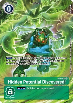 Hidden Potential Discovered! (Alternate Art) (BT3-103) [Dimensional Phase] Foil - Deck Out Gaming