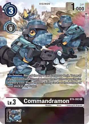 Commandramon (Alternate Art) (BT4-063) [Dimensional Phase] Foil - Deck Out Gaming