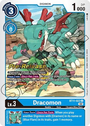 Dracomon (BT11-022) [Dimensional Phase Pre-Release Cards] Foil - Deck Out Gaming