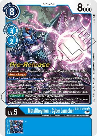 MetalGreymon + Cyber Launcher (BT11-030) [Dimensional Phase Pre-Release Cards] Foil - Deck Out Gaming