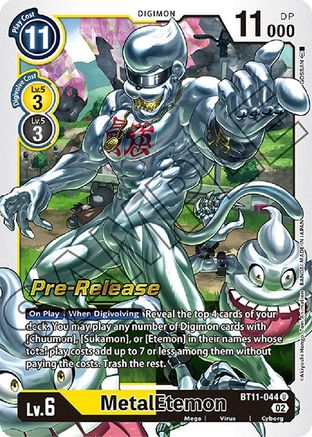 MetalEtemon (BT11-044) [Dimensional Phase Pre-Release Cards] Foil - Deck Out Gaming