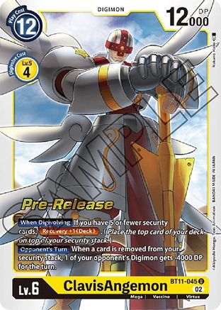 ClavisAngemon (BT11-045) [Dimensional Phase Pre-Release Cards] Foil - Deck Out Gaming