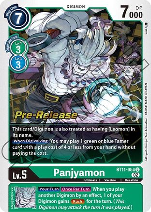 Panjyamon (BT11-054) [Dimensional Phase Pre-Release Cards] Foil - Deck Out Gaming