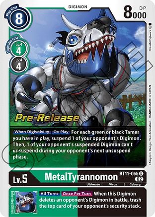 MetalTyrannomon (BT11-055) [Dimensional Phase Pre-Release Cards] Foil - Deck Out Gaming