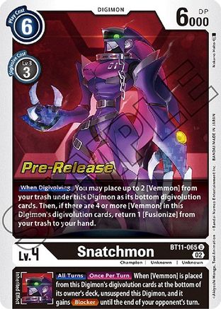 Snatchmon (BT11-065) [Dimensional Phase Pre-Release Cards] Foil - Deck Out Gaming