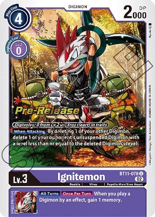 Ignitemon (BT11-076) [Dimensional Phase Pre-Release Cards] Foil - Deck Out Gaming