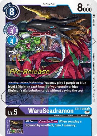 WaruSeadramon (BT11-085) [Dimensional Phase Pre-Release Cards] Foil - Deck Out Gaming