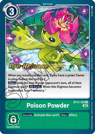 Poison Powder (BT11-103) [Dimensional Phase Pre-Release Cards] Foil - Deck Out Gaming