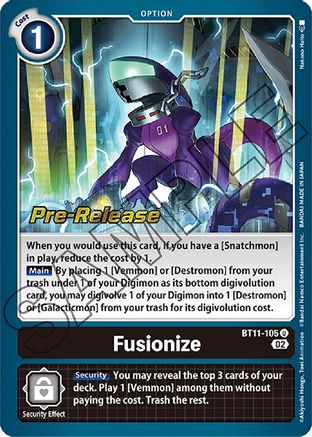 Fusionize (BT11-105) [Dimensional Phase Pre-Release Cards] Foil - Deck Out Gaming