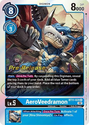 AeroVeedramon (BT11-029) [Dimensional Phase Pre-Release Cards] Foil - Deck Out Gaming