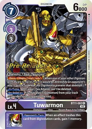 Tuwarmon (BT11-082) [Dimensional Phase Pre-Release Cards] Foil - Deck Out Gaming