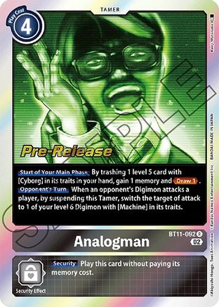 Analogman (BT11-092) [Dimensional Phase Pre-Release Cards] Foil - Deck Out Gaming