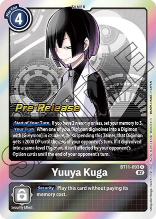 Yuuya Kuga (BT11-093) [Dimensional Phase Pre-Release Cards] Foil - Deck Out Gaming