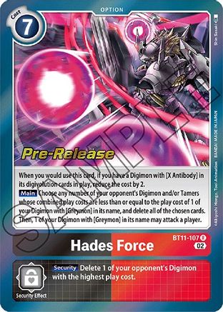 Hades Force (BT11-107) [Dimensional Phase Pre-Release Cards] Foil - Deck Out Gaming