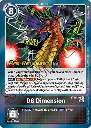 DG Dimension (BT11-108) [Dimensional Phase Pre-Release Cards] Foil - Deck Out Gaming