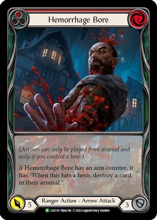 Hemorrhage Bore (Red) - LGS119 (LGS119) [Flesh and Blood: Promo Cards] Rainbow Foil - Deck Out Gaming
