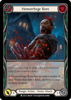 Hemorrhage Bore (Blue) - LGS121 (LGS121) [Flesh and Blood: Promo Cards] Rainbow Foil - Deck Out Gaming