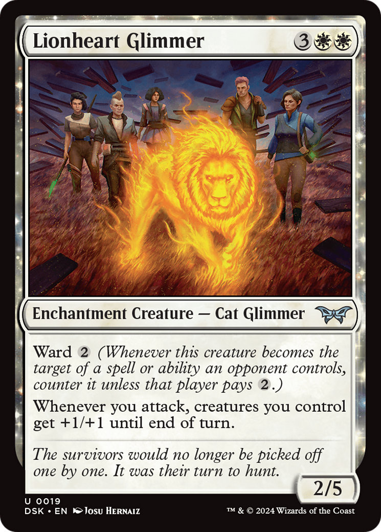 Lionheart Glimmer (19) [Duskmourn: House of Horror] foil - Deck Out Gaming
