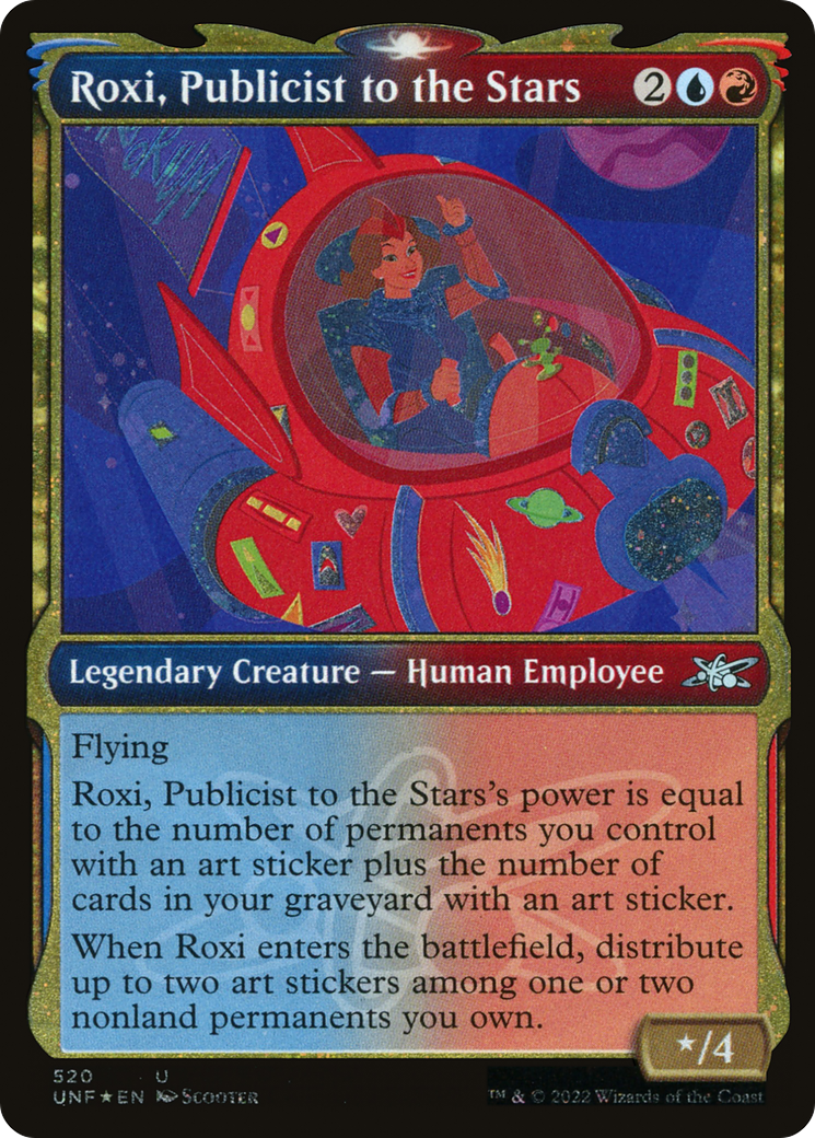 Roxi, Publicist to the Stars (Showcase) (Galaxy Foil) (520) [Unfinity] foil - Deck Out Gaming