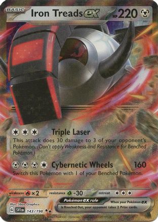 Iron Treads ex - 143/198 (143) [SV01: Scarlet & Violet Base Set] Holofoil - Deck Out Gaming