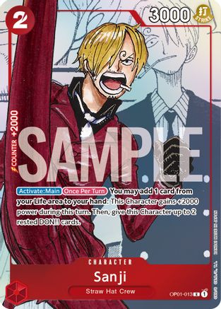 Sanji - OP01-013 (Alternate Art) (OP01-013) [One Piece Promotion Cards] Foil - Deck Out Gaming