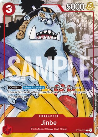 Jinbe - ST01-005 (Alternate Art) (ST01-005) [One Piece Promotion Cards] Foil - Deck Out Gaming