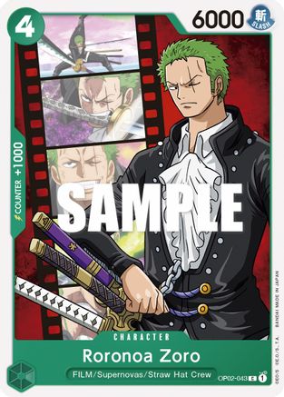 Roronoa Zoro (OP02-043) [Paramount War] - Deck Out Gaming