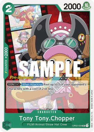 Tony Tony.Chopper (OP02-034) [Paramount War Pre-Release Cards] - Deck Out Gaming